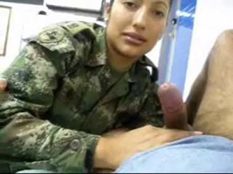 Real Latin Female Soldier Military Suck A Cock