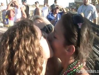 Young Babes Party Hard And Flash Tits