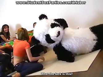 Hot Brunette Rides A Meaty Cock At Drunk Party