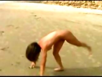 Acrobatic Excersizes At Nudist B...