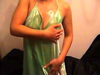 Sexy Girl Silky Satin Nighty Slip  And  Panties Oh  And  Baby Oil