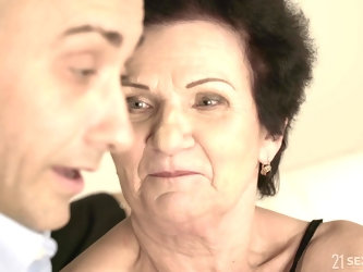 Mature Short Haired Redhead Granny Lisbeth Gets A Cumshot On...