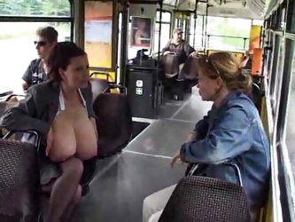 Huge Tit Chick Milking On The Bus